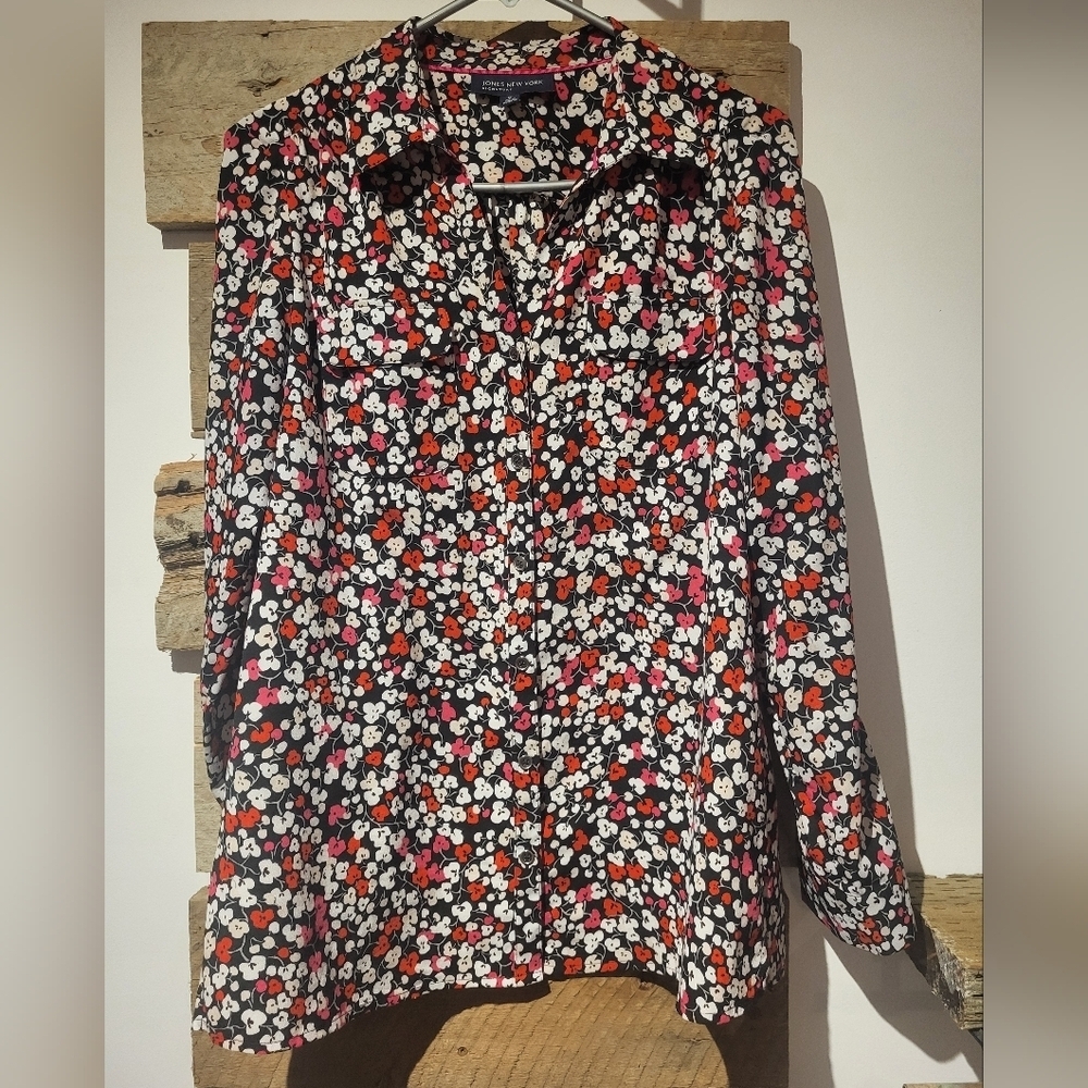 Floral Button-Up Blouse